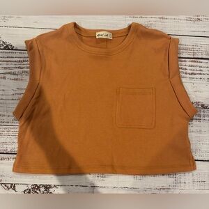 Warm Rust Sleeveless  Top